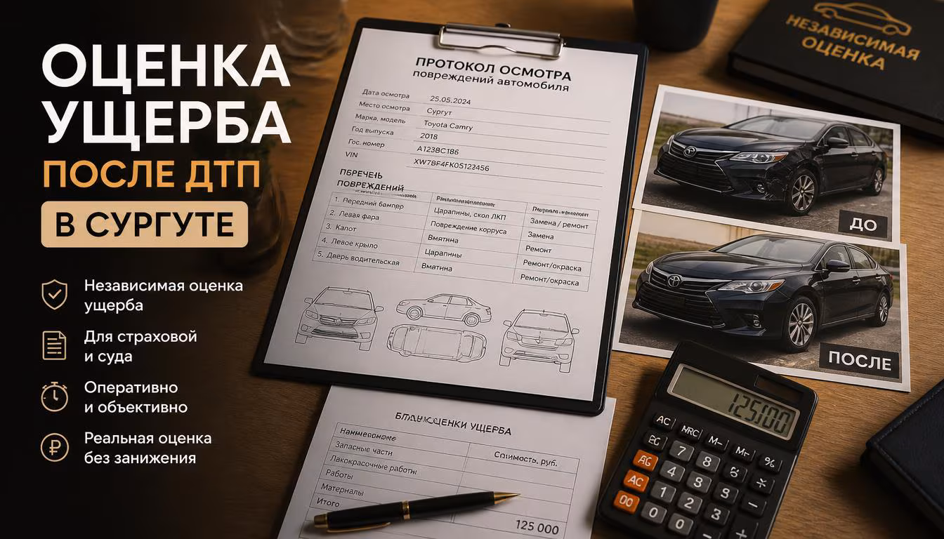 Оценка ущерба после ДТП в Сургуте