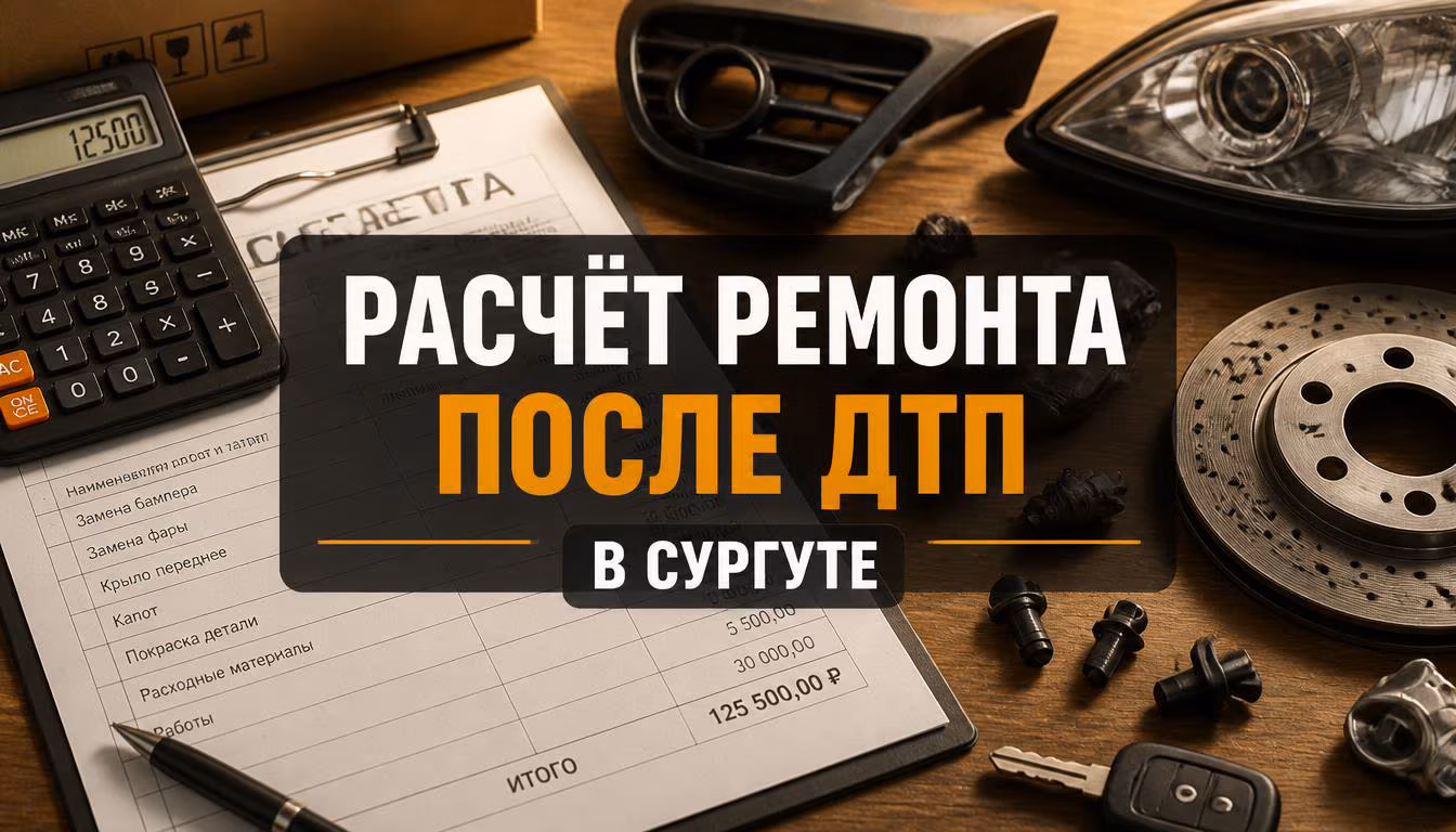 Расчёт ремонта после ДТП в Сургуте