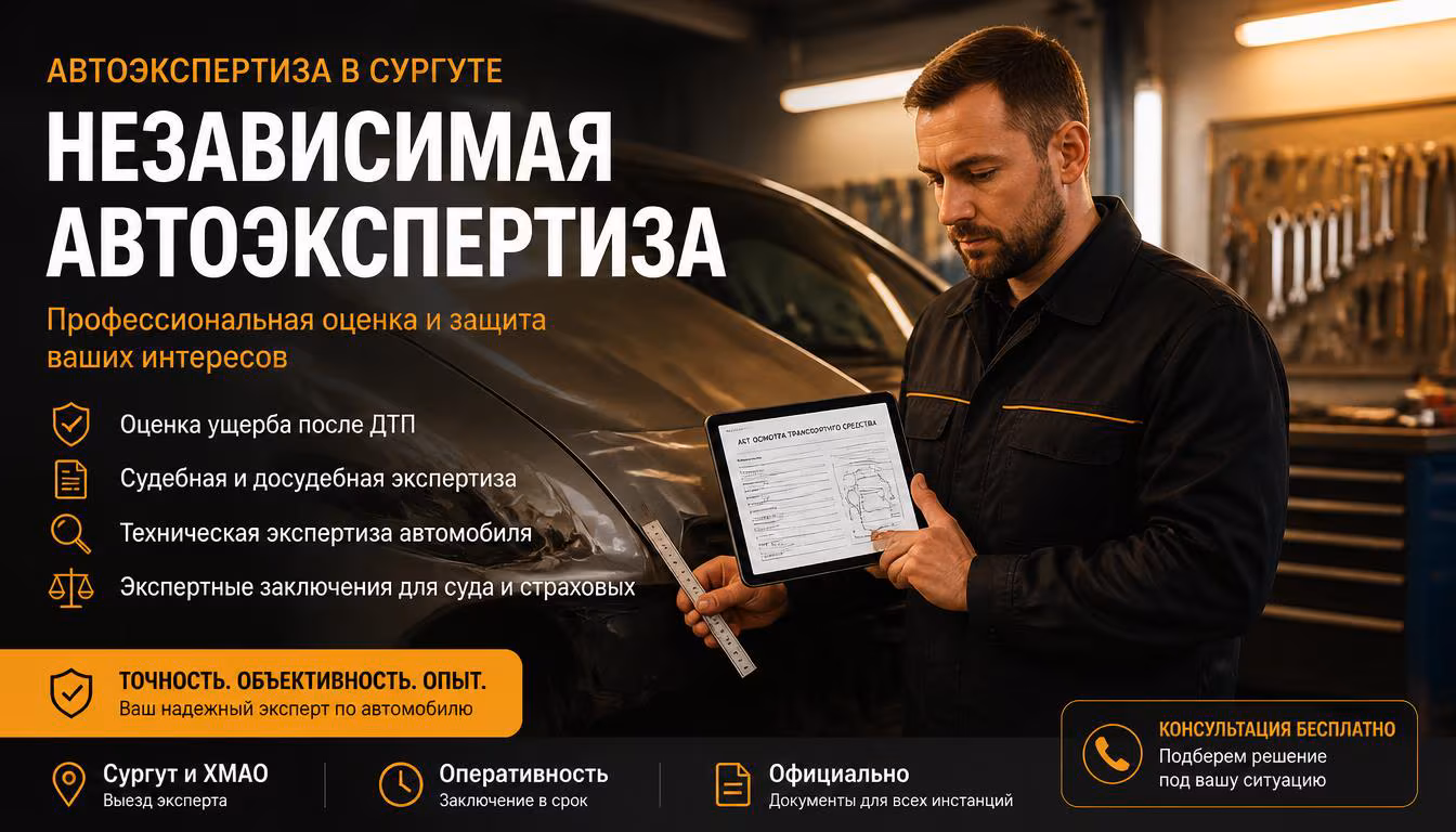 Автоэкспертиза в Сургуте: виды и стоимость